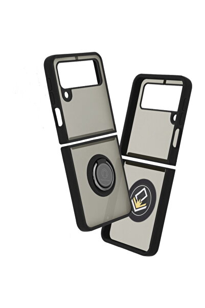 Techsuit Калъф за Samsung Galaxy Z Flip3 5G - Блестящ - Черен