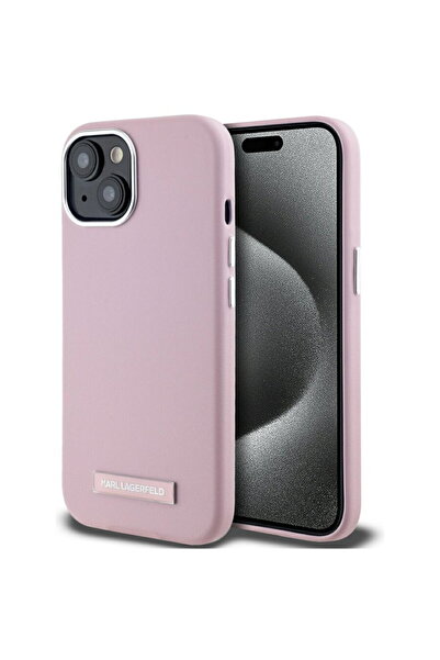 Karl Lagerfeld Husa iPhone 15 - Leather MagSafe (KLHMP15SPGMSRPP) - Pink FW M...