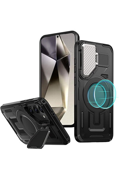 Techsuit Samsung Galaxy S25 Plus Case - CamVault MagSafe - Black