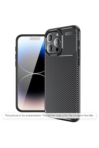 Techsuit Husă pentru iPhone 17 - Fibră de carbon - Negru