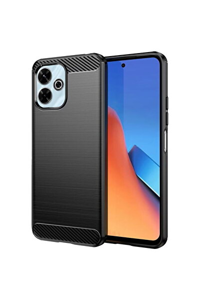 Techsuit Husa pentru Xiaomi Redmi 13 / Poco M6 4G - Carbon Silicone - Black