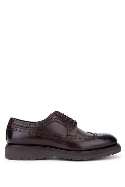 Tamer Tanca Men's Genuine Leather Brown Casual Shoes