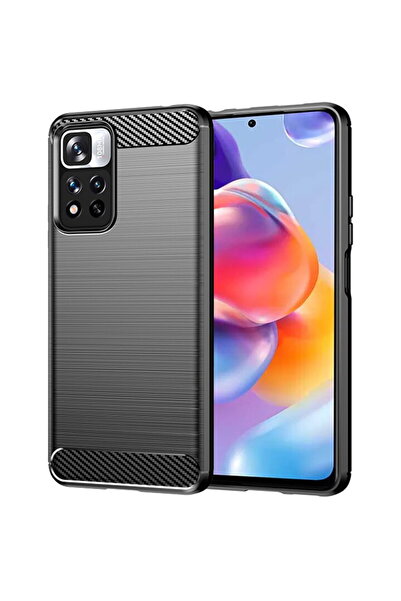 Techsuit Case for Xiaomi Redmi Note 11 Pro+ 5G - Carbon Silicone - Black