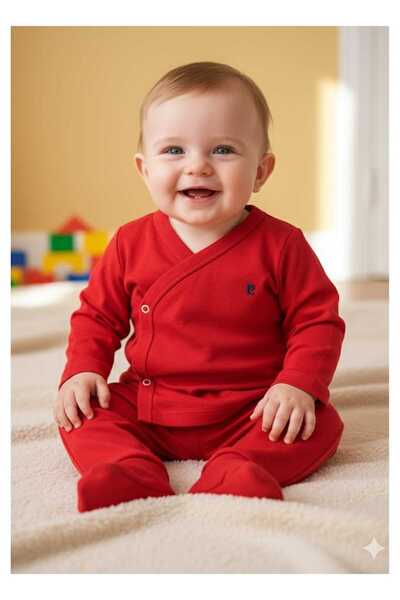 Pierre Cardin %100 Pamuk Çıtçıt Kapamalı Patikli Uzun Kollu Bebek Takımı