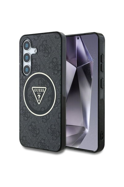 Guess Husa pentru Samsung Galaxy S25 - IML Metal Glitter 4G Circle Triangle M...