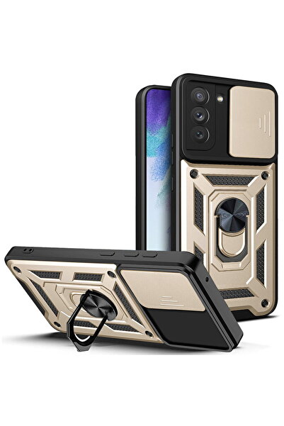 Techsuit Husa pentru Samsung Galaxy S21 FE 5G - CamShield Series - Gold