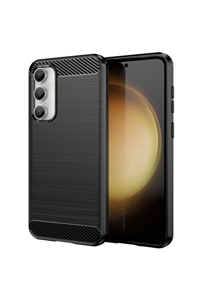 Techsuit Силиконов калъф за Samsung Galaxy S23 FE - карбонов - черен