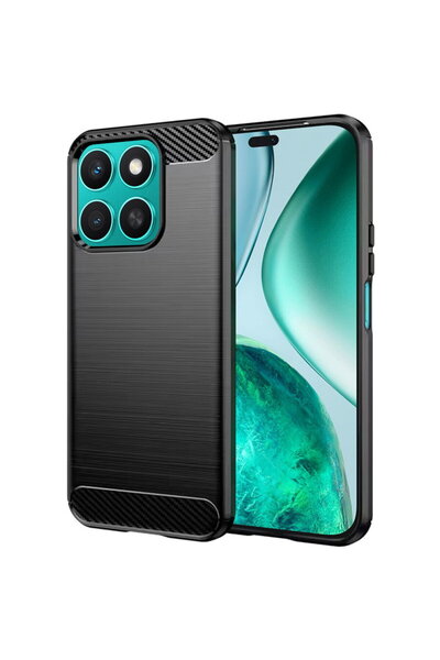 Techsuit Husa pentru Honor X8c - Carbon Silicone - Black