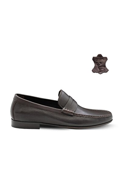 Vario حذاء رجالي من جلد الغزال الأصلي Z456 ORJ. غزال بني (الغزال البني الأصلي)