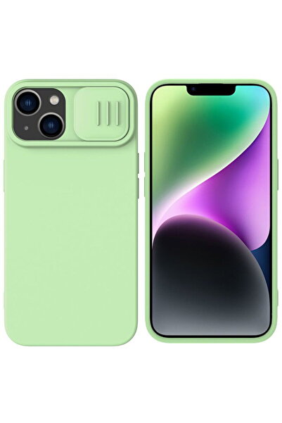 Nillkin Husă pentru iPhone 15 Plus - CamShield Silky MagSafe Silicone - Verde...