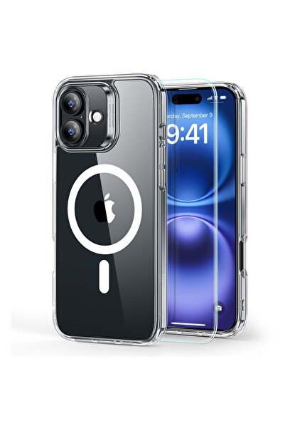 ESR Husă pentru iPhone 16 + Folie - Classic Hybrid HaloLock - Transparentă