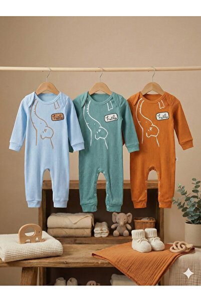 tinytrends Baby Boy 100% Cotton Hello Elephant Printed 3-6-9 Months Newborn G...