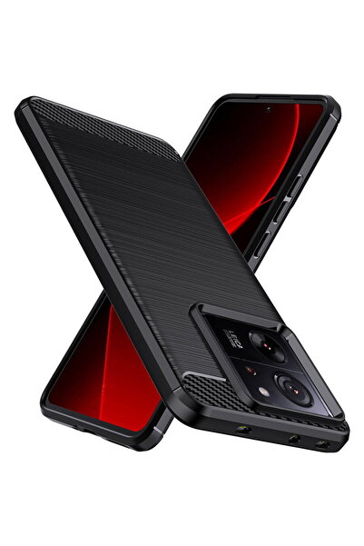 Techsuit Husa pentru Xiaomi 13T / 13T Pro - Carbon Silicone - Black