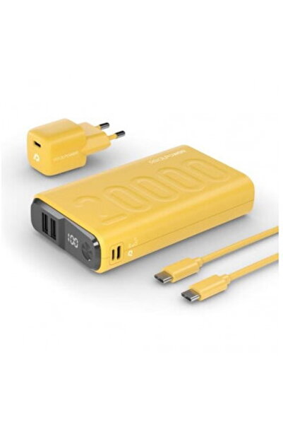 realpower Powerbank PB-20000 Power Pack Yellow