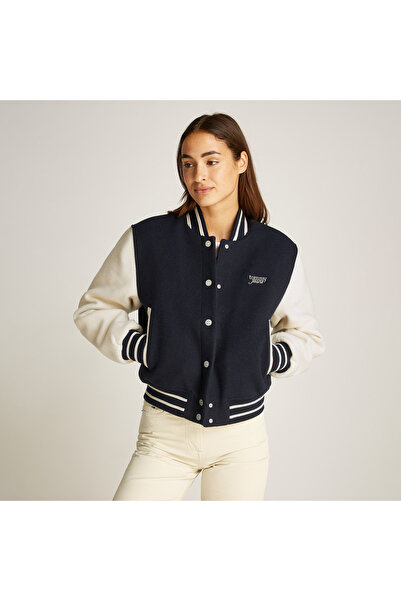 Tommy Hilfiger Tjw Wool Varsity Ext Kadın Mavi Ceket
