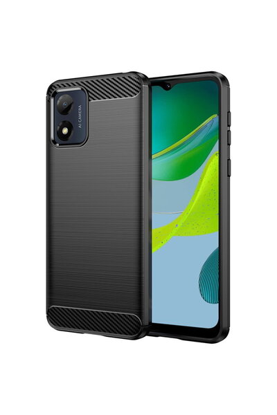 Techsuit Husa pentru Motorola Moto E13 - Carbon Silicone - Black