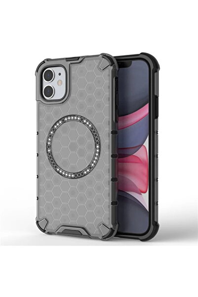 Techsuit Husa pentru iPhone 11 - HoneyComb Shield MagSafe - Black