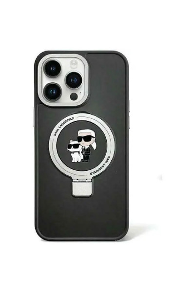 Karl Lagerfeld KLHMP15MHMRSKCK Carcasă rigidă neagră pentru iPhone 15 Plus 6,...