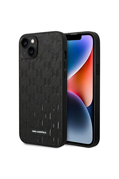 Karl Lagerfeld Husa Saffiano Monogram iPhone 14 Plus Negru