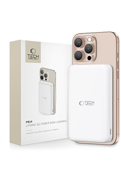 Tech-Protect PB24, 10.000 mAh, 15 W, Alb