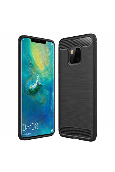 Techsuit Husa pentru Huawei Mate 20 Pro - Carbon Silicone - Black