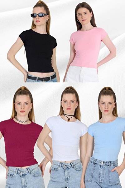 Rays Crew Neck Badi Black-White-Blue-Maroon-Pink 9190m