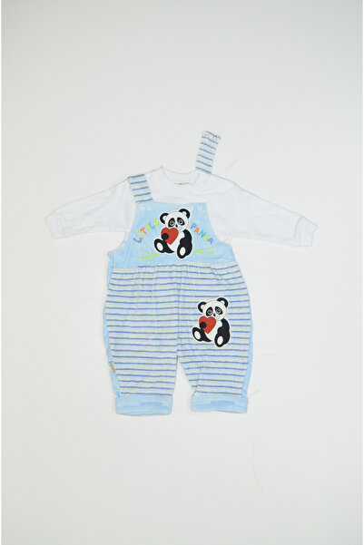 Baby Slon Kids Clup Kışlık kadife ikili panda nakışlı çıtçıt kapamalı bisikle...