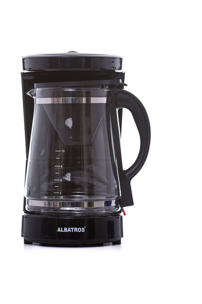 ALBATROS Dolce 2-in-1 Coffee & Tea Maker, 1.2L, 680W, Black, Elegant Design