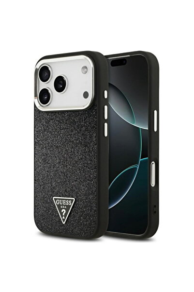 Guess Husă pentru iPhone 17 Pro - Glitter Triangle Logo MagSafe (GUHMP17LPFGT...