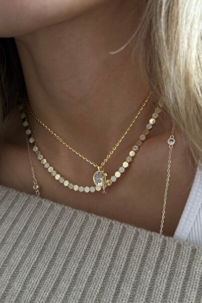 Mute Jewelry Petek Çelik Kolye