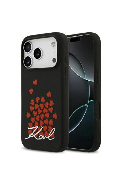 Karl Lagerfeld Husa pentru iPhone 17 Pro - Silicone Heart Sign Logo MagSafe (...