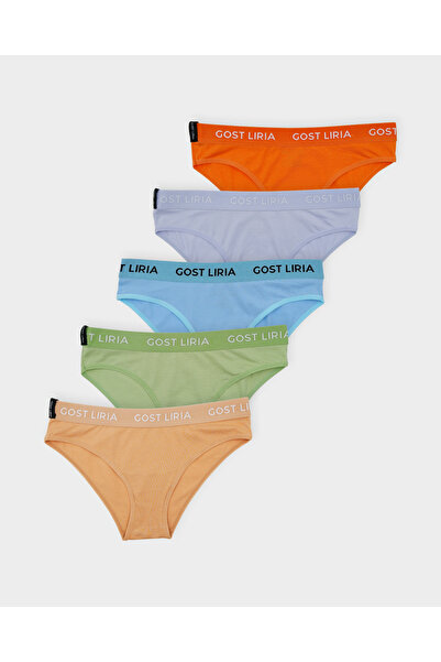 GOST LİRİA -Wibe Women's Slip Panties 5 Pack - Multicolor