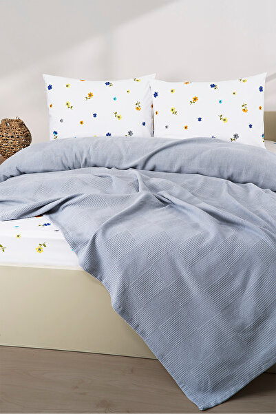 Sudemhome Double King Size Elastic Sheet Pique Set