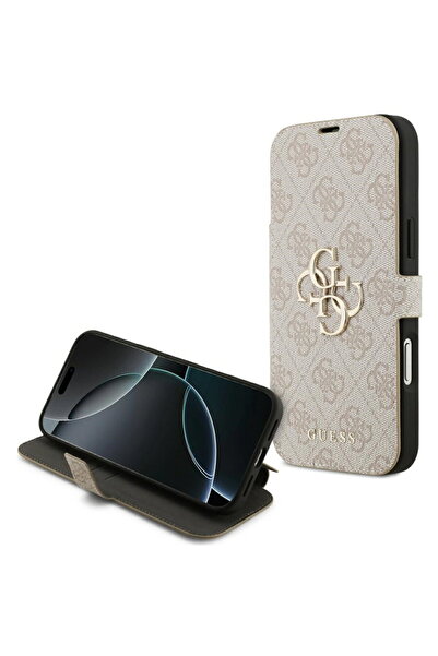 Guess Case for iPhone 17 Pro Max - Book 4G Metal Logo (GUBKP17X4GMGPI) - Pink