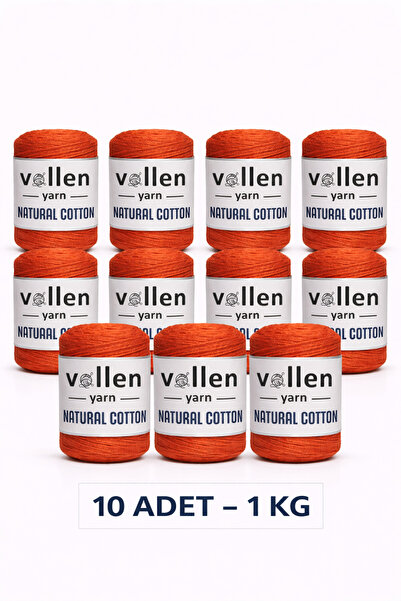 vollen yarn 10 ADET 1KG ,Premıum Doğal Koton Amıgurumi Ve Punch Ipi,tığ Işi E...
