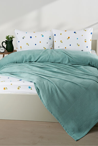 Sudemhome Double King Size Elastic Sheet Pique Set