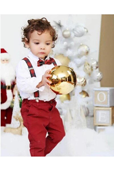 Joinkidz Özel Tasarım Ekoseli Papyon ve Askı Seti