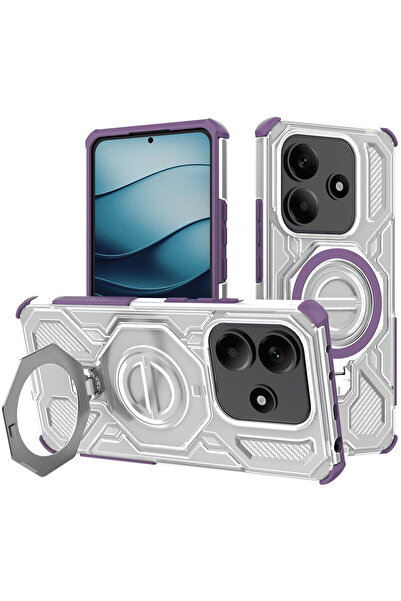 Techsuit Husa pentru Xiaomi Redmi Note 14 5G - Carbon Shield PRO - Purple Tra...