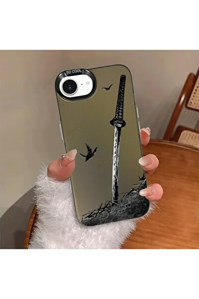 Caseji غطاء هاتف مطبوع بنمط سيف الساموراي غير قابل للاتساخ متوافق مع آيفون 16...