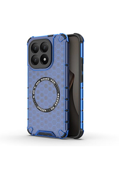 Techsuit Husa transparenta pentru Xiaomi 15T - HoneyComb Shield MagSafe - Blue