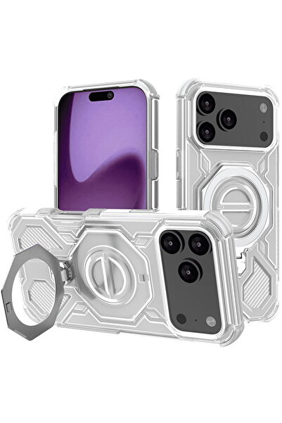 Techsuit Husă pentru iPhone 17 Pro Max - Carbon Shield PRO - Alb Transparent