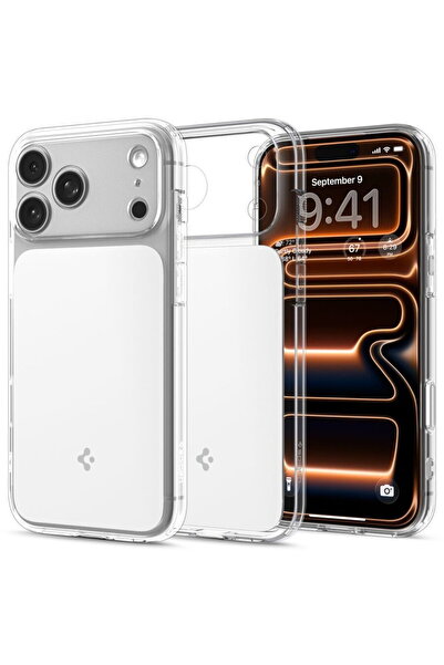 Spigen ULTRA HIBRID MAGSAFE CU FORMĂ „T” PENTRU IPHONE 17 PRO, ALB LUCIOS