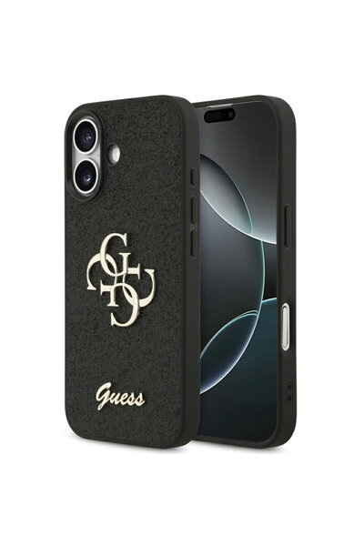 Guess Husă pentru iPhone 17 - Fixed Glitter Big 4G (GUHCP17SHG4SGK) - Negru