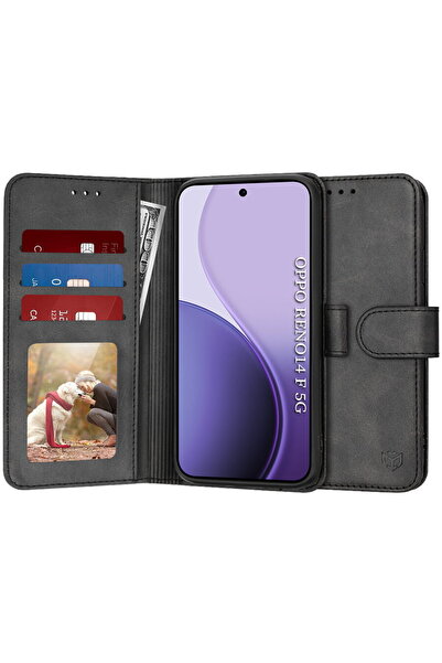 Techsuit Case for Oppo Reno14 F / Reno14 FS 5G - Diary Book - Black