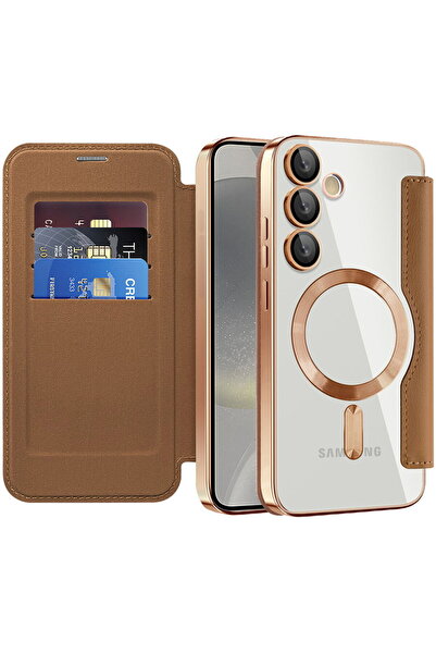 Techsuit Θήκη για Samsung Galaxy S24 Plus - Θήκη SmartMag Book - Καφέ