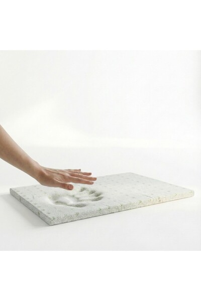Pucioasa Topper saltea Memory 180x200 cm, 5 cm, Aloe Vera, husa detasabila cu fermoar