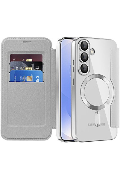 Techsuit Husa pentru Samsung Galaxy S25 Plus - SmartMag Book Case - Gray