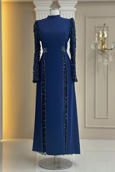 Modaviki Tusem Evening Dress Navy Blue Isr1116