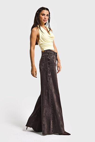 it's basic Women's Dark Denim Color 4S6-156 Super Palazzo Fit Side Detail Des...