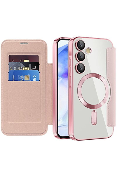 Techsuit Husa pentru Samsung Galaxy A55 5G - SmartMag Book Case - Pink